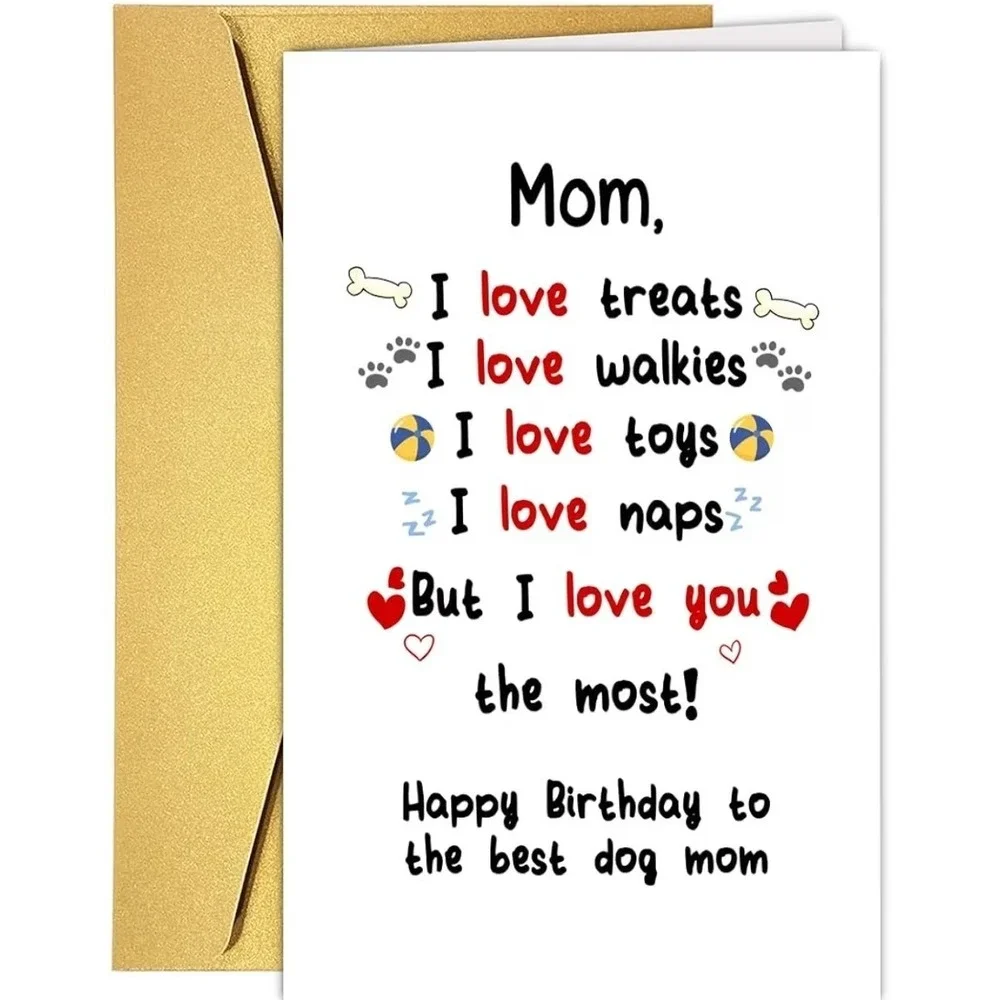 Lot of 10 Funny Dog Mom Birthday Greeting Cards w/ Envelopes Pet Lover Cards